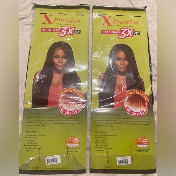 Outre X-Pression 3X Ultra Braid Pre-Stretched Hair Extensions Dark Brown - Picture 2 of 2